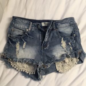 Denim shorts